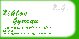 miklos gyuran business card
